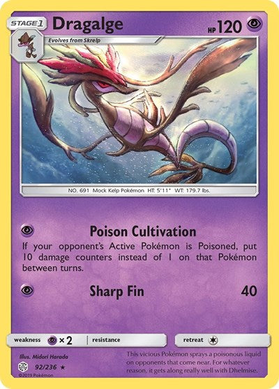 Dragalge (SM - Cosmic Eclipse) Near Mint Reverse Holofoil