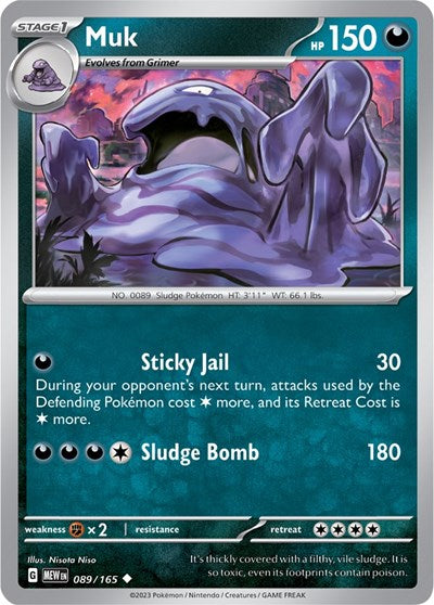 Muk (Scarlet and Violet: 151) Near Mint Reverse Holofoil