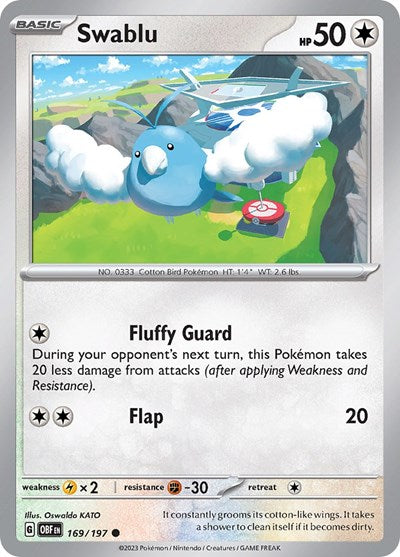 Swablu (Scarlet and  Violet: Obsidian Flames) Near Mint
