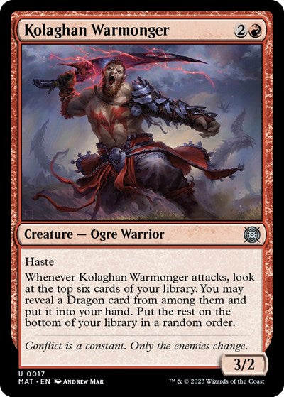 Kolaghan Warmonger (March of the Machine: The Aftermath) Light Play Foil