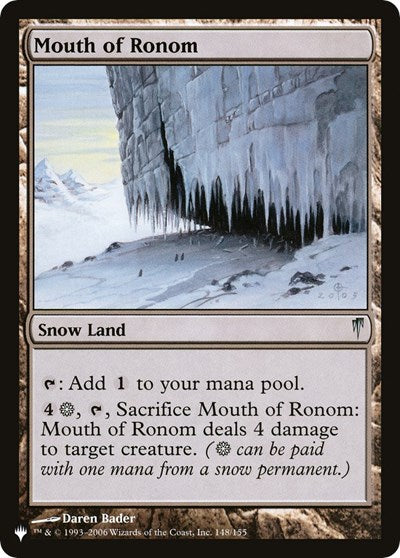 Mouth of Ronom (The List) Light Play