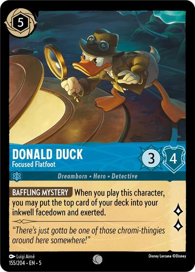 Donald Duck - Focused Flatfoot (Shimmering Skies) Near Mint Cold Foil