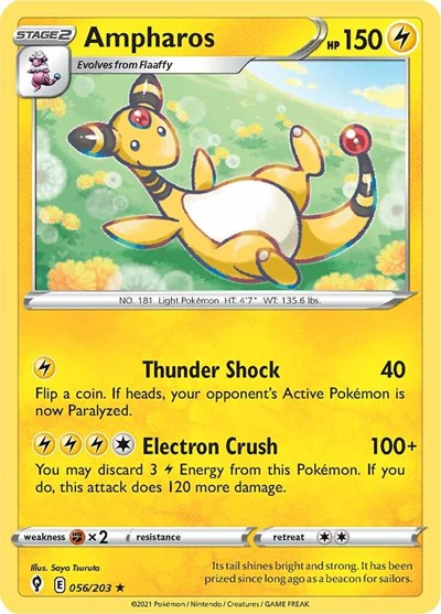 Ampharos (SWSH07: Evolving Skies) Near Mint Reverse Holofoil