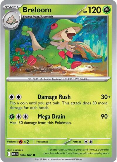 Breloom (SV10: Destined Rivals) Near Mint Reverse Holofoil