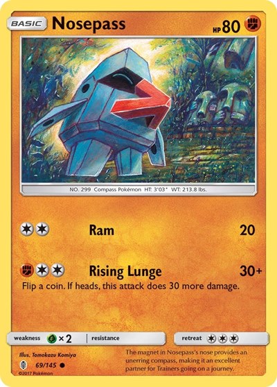 Nosepass (SM - Guardians Rising) Near Mint Reverse Holofoil