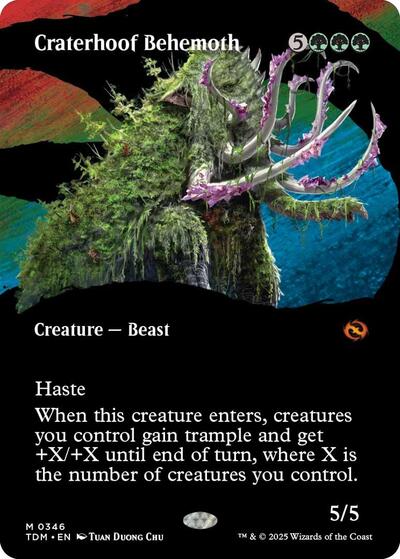 Craterhoof Behemoth (Borderless) (Tarkir: Dragonstorm) Near Mint Foil