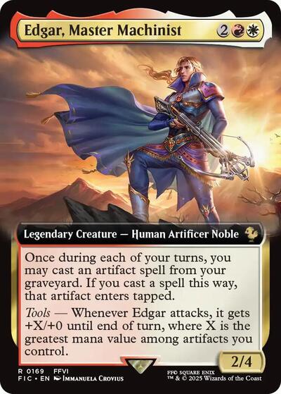 Edgar, Master Machinist (Extended Art) (Commander: FINAL FANTASY) Near Mint Foil