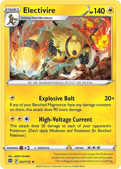 Electivire (SWSH09: Brilliant Stars) Near Mint Reverse Holofoil