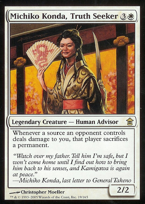 Michiko Konda, Truth Seeker (Saviors of Kamigawa) Light Play