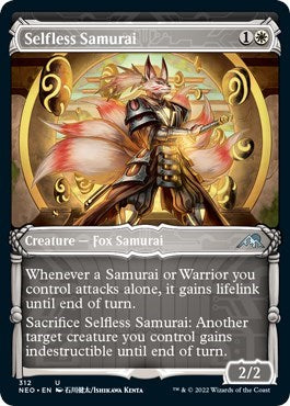 Selfless Samurai (Showcase) (Kamigawa: Neon Dynasty) Near Mint Foil