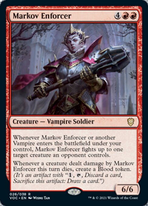 Markov Enforcer (Commander 2021 Crimson Vow) Light Play