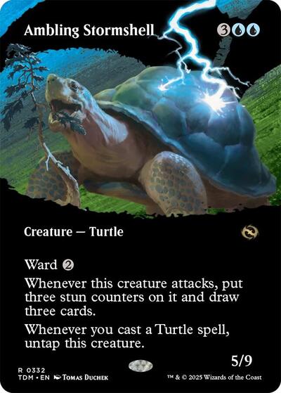 Ambling Stormshell (Borderless) (Tarkir: Dragonstorm) Near Mint Foil