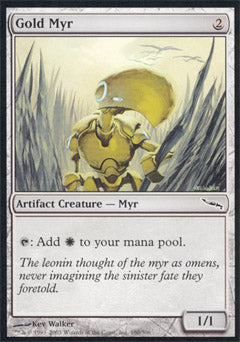 Gold Myr (Mirrodin) Light Play