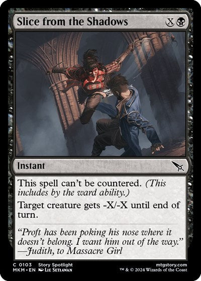 Slice from the Shadows (Murders at Karlov Manor) Light Play Foil