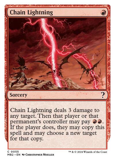 Chain Lightning (White Border) (Mystery Booster 2) Near Mint