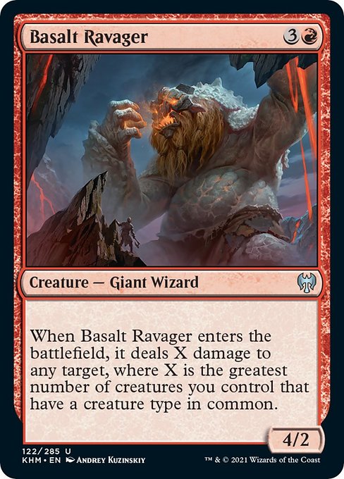 Basalt Ravager (Kaldheim) Light Play Foil