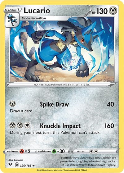 Lucario (SWSH04: Vivid Voltage) Near Mint Reverse Holofoil
