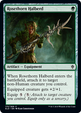 Rosethorn Halberd (Throne of Eldraine) Light Play