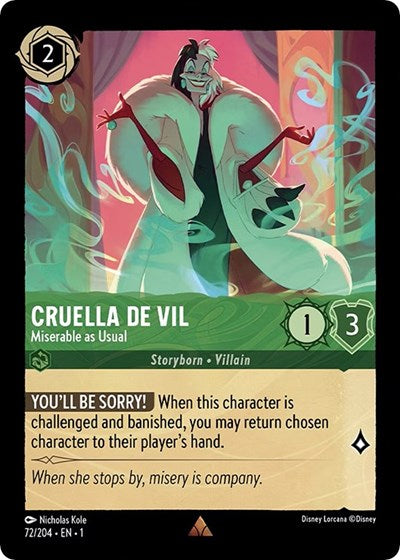 Cruella de Vil (The First Chapter) Near Mint Cold Foil