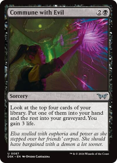 Commune with Evil (Duskmourn: House of Horror) Near Mint Foil