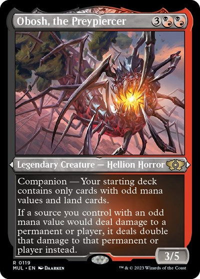 Obosh, the Preypiercer (Foil Etched) (March of the Machine: Multiverse Legends) Near Mint Foil