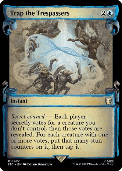 Trap the Trespassers (Showcase Scrolls) (Commander: The Lord of the Rings: Tales of Middle-earth) Light Play Foil
