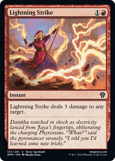Lightning Strike (Dominaria United) Light Play Foil
