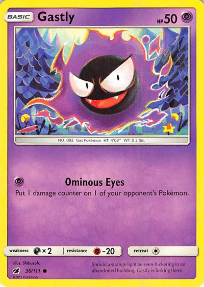 Gastly (SM - Crimson Invasion) Near Mint Reverse Holofoil