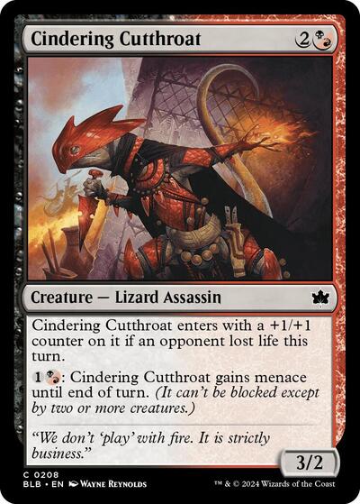 Cindering Cutthroat (Bloomburrow) Light Play Foil