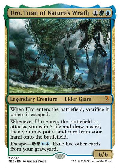 Uro, Titan of Nature's Wrath (White Border) (Mystery Booster 2) Near Mint