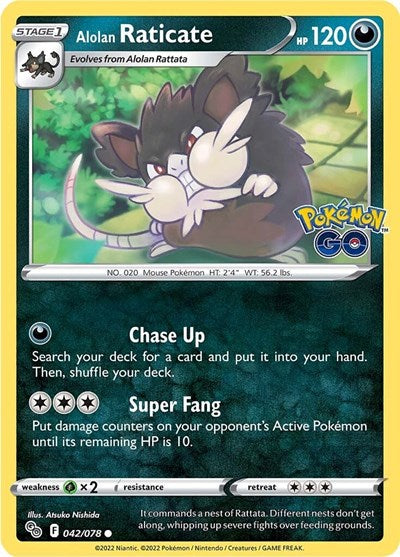 Alolan Raticate (Pokemon GO) Near Mint