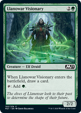 Llanowar Visionary (Magic 2021 Core Set) Near Mint Foil