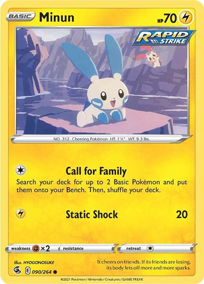 Minun (SWSH08: Fusion Strike) Near Mint