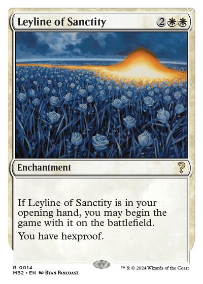 Leyline of Sanctity (White Border) (Mystery Booster 2) Near Mint