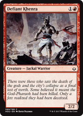 Defiant Khenra (Hour of Devastation) Light Play Foil