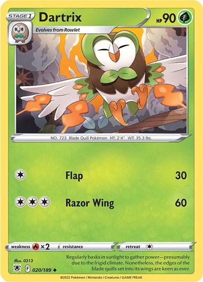 Dartrix (SWSH10: Astral Radiance) Near Mint