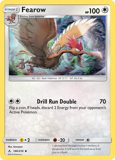 Fearow (SM - Unbroken Bonds) Near Mint Reverse Holofoil