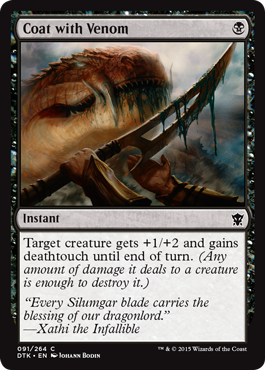Coat with Venom (Dragons of Tarkir) Light Play Foil