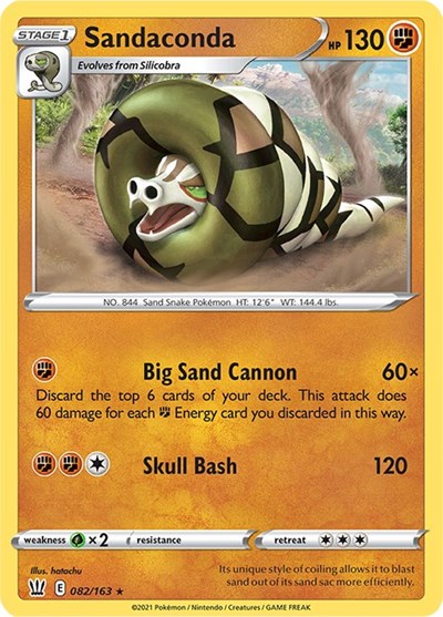 Sandaconda (SWSH05: Battle Styles) Near Mint Reverse Holofoil