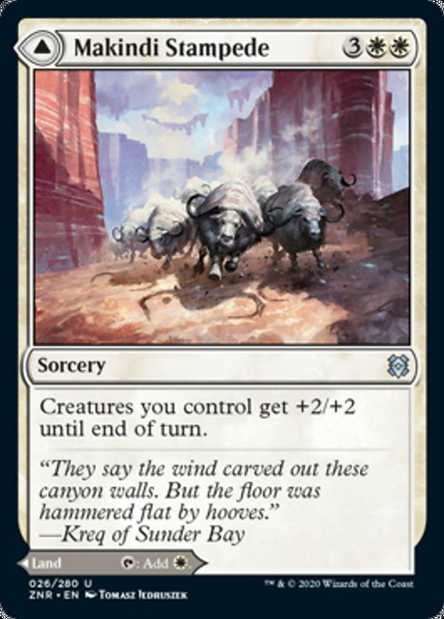 Makindi Stampede / Makindi Mesas (Zendikar Rising) Near Mint Foil