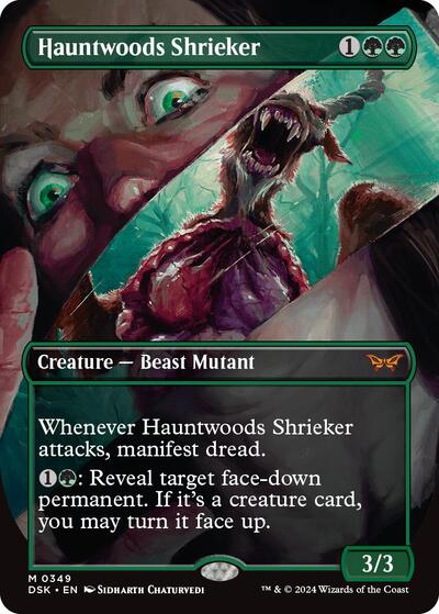 Hauntwoods Shrieker (Borderless) (Duskmourn: House of Horror) Near Mint Foil