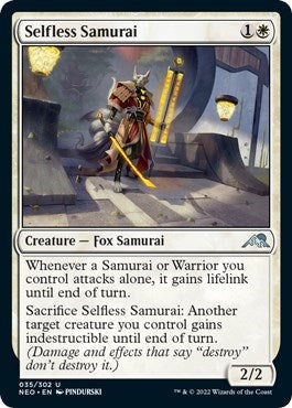 Selfless Samurai (Kamigawa: Neon Dynasty) Near Mint Foil