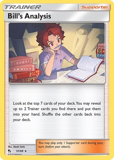 Bill's Analysis (Hidden Fates) Near Mint Reverse Holofoil