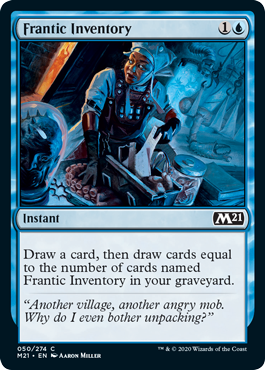Frantic Inventory (Magic 2021 Core Set) Near Mint Foil