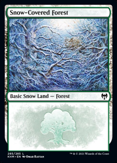 Snow-Covered Forest (285) (Kaldheim) Light Play Foil
