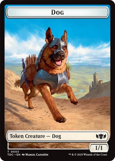Dog / Goblin Double-Sided Token (Commander: Tarkir: Dragonstorm) Near Mint