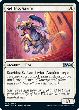 Selfless Savior (Magic 2021 Core Set) Light Play