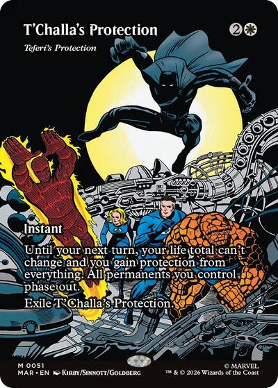 T'Challa's Protection - Teferi's Protection (Borderless) (Marvel Eternal-Legal) Near Mint