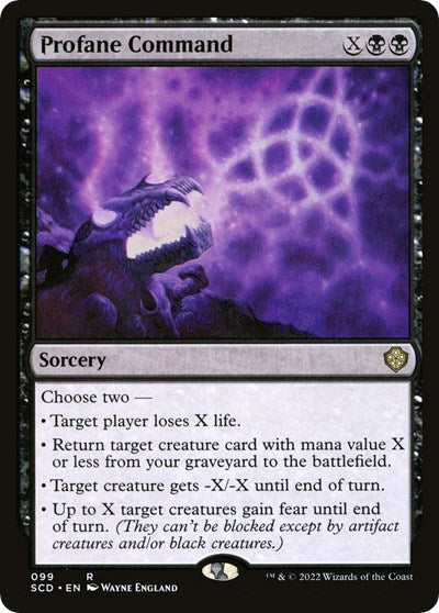 Profane Command (Commander 2022 Starter Decks) Light Play