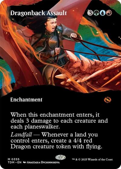 Dragonback Assault (Borderless) (Tarkir: Dragonstorm) Near Mint